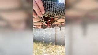 T-hunk piddles shorts outside