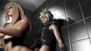 Blond Shemale hentai Whore Rides Cloud’s Schlong Until This babe Explodes