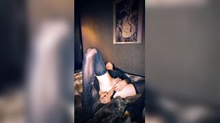 Amateur Crossdresser SofiaT enjoying her vibrator afresh