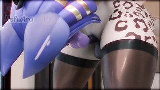 Ankha get the entire 2B cock in her mouth