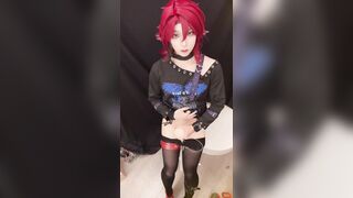 男娘鹿岛影棚偶遇飞机杯，拼劲全力也无法战胜