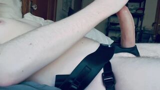 Genderfluid Trans Chap Banging a Stroker