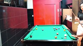 Between balls in the pool with the hawt trans sticking her booty in my shlong