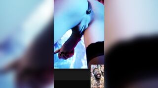 Excited Soaked Oozing Shaved Twat Transgender Jerks Herself Off For U