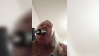big beautiful woman trans lady degraded by screw machine deepthroat
