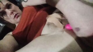 Tucked n taped tease with fresh toy