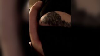 Feminized sissy bitch sissykrisssyy bows over and plays with her sissy vagina with a anal-plug