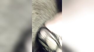 Crossdresser self facial gargles cum