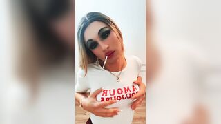 Cute hawt blond crossdresser smokin' a cigarette and expecting for your jock