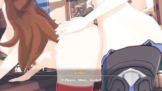 Amber drilled by Futanari Eula - Genshin Impact