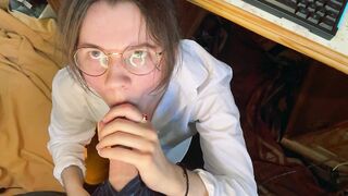 Your SHLONG OBSESSED Ftm Trans Coworker Can't Resist Giving U An Below-Desk Oral-sex -- Theo Sun