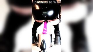 Sexy Transsexual Kandi gets her booty pounded by Thick Purple Dild