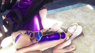 [GENSHIN IMPACT] Futanari Mona dominates Ningguang (CG PORN 60 FPS)