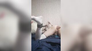 Puppy practices self fisting