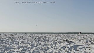 Strolling on the Beach in a sexy bikini