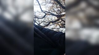 T-girl fapping outdoors