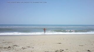 Shiny royal blue belt on the beach