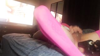 Lacy with machine until cum