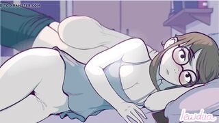 Her Futa Ally is Masturbating next to her in the Daybed