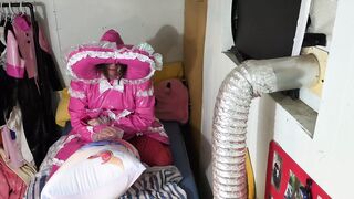 PVC Bonnet Sissy Body Pillow Humping and Vibraitor