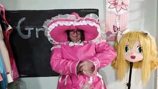 PVC Bonnet Sissy Layering and Laying in Daybed