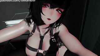 POV Slutty Shemale hentai Police Officer Interrogates U With Her Superior Girlcock