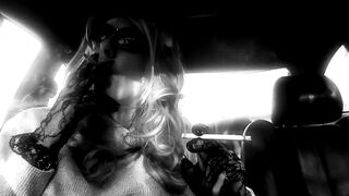 MrsRuthieRoman - a marture TG golden-haired smokin' two VS120 menthols in her car