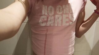 Indecent youthful trans shower joy