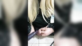 Sissy Lascivious Crossdresser with little wang cuckold by wife and BBC BBC