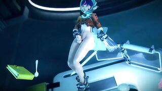 Juno masturbate and cum with zero Gravity (Overwatch Futa animation)