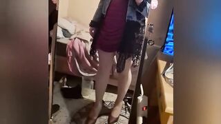 Stud wearing hose and red heels