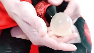 Erika Oak's Chastity Piddle Balloon With Jo-bag