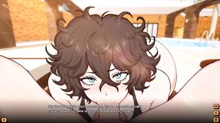 My Femboy Roommate: Particular Holiday #04 - Femboy Lover Giving Oral-sex In Swimming Pool