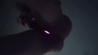 Trans Cyberpunk Bimbo forgets to take anal-plug out making her insatiably lustful