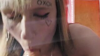 T-Angel / Femboy dominatrix-bitch steps on u and smokes in your face