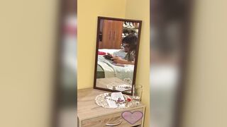 Dad plays with her and finishes with cumming in her throat