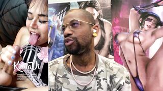 Marvelous Freckled Transgender Gal Cumming All Over Her Glamorous Face