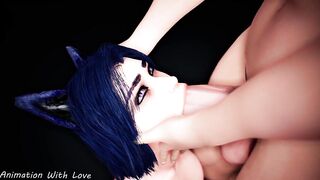 Ardent Catgirl Worships Her Taskmaster Mastix - CG Animation