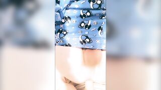 Cute teen femboy screws toy