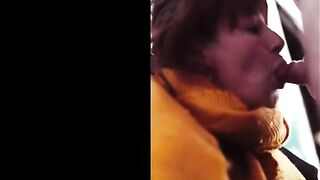 Ramrod in butt and cum in mouth for a cute redhead t-girl