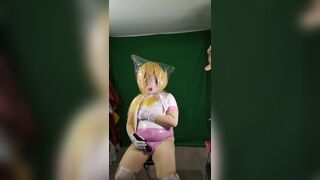 Kigurumi Bagging Breathplay in PVC Gym Costume