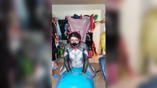 Peni Zentai Cosplay Sex tool Gagged Inflatable Hump Drool
