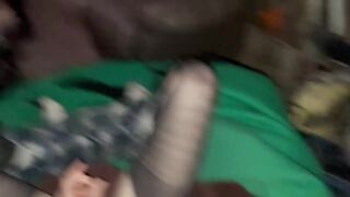 Crossdressing wench cums fast in anticipation.