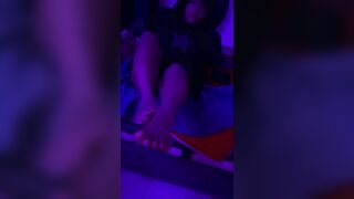 Cute femboy removes his socks and tease u with his oily feet