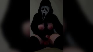 shemale hentai ghostface jerks off