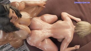 Wonder Woman Vehement Sex With Supergirl ( 2026 CG Realistic )