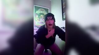 Rock sissy bouncing on BBC