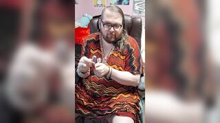 Prepping my toy for a quick prostate massage