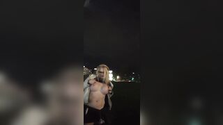 Fake Titty, Ruined Makeup, Trans Bimbo Flashing