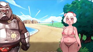 My Pig Princess [ Manga Game PornPlay ] Ep.29 sexually excited shemale hentai bare at the beach get a boner and begin masturbating in public !
